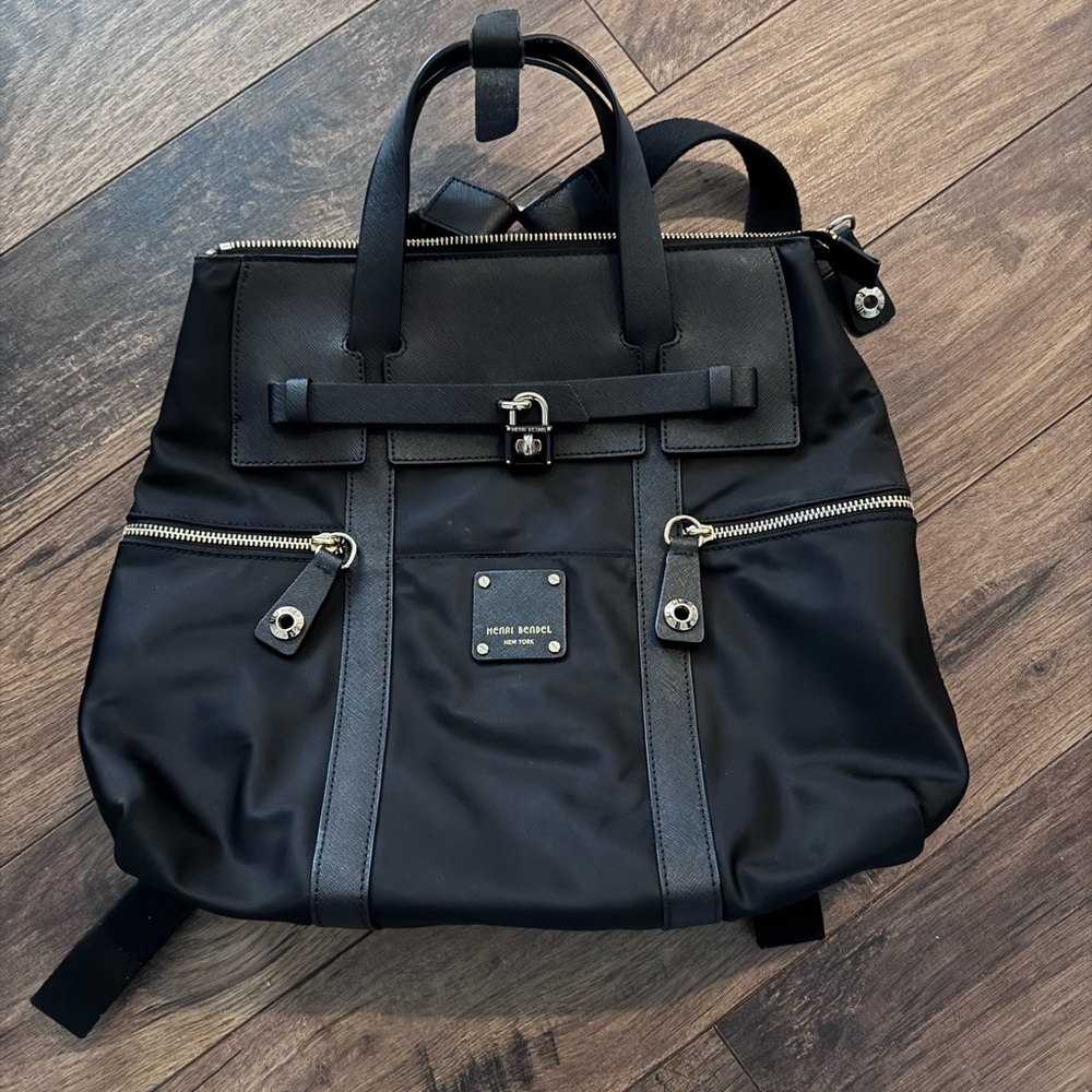 Henri Bendel Black Women's convertible Backpack/Tote